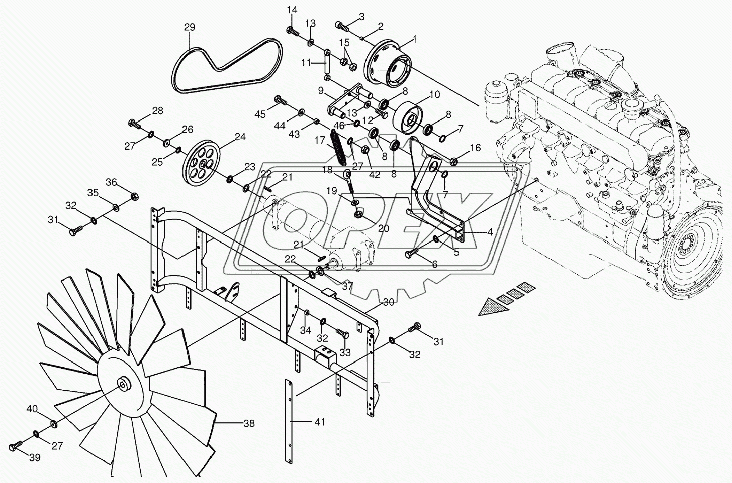 Ventilator wheel/Drive