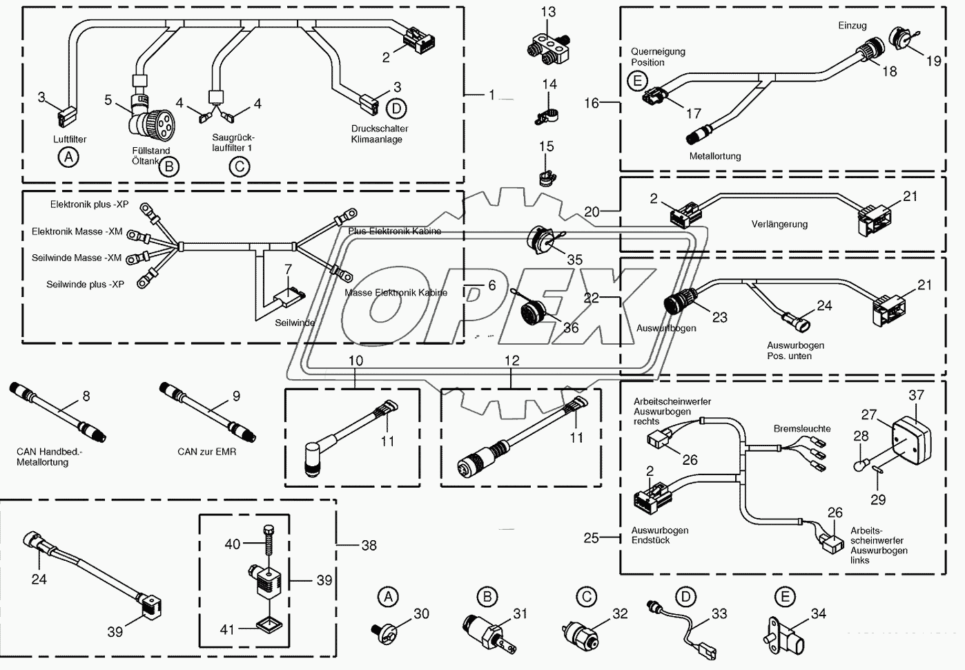 Several wiring looms 2