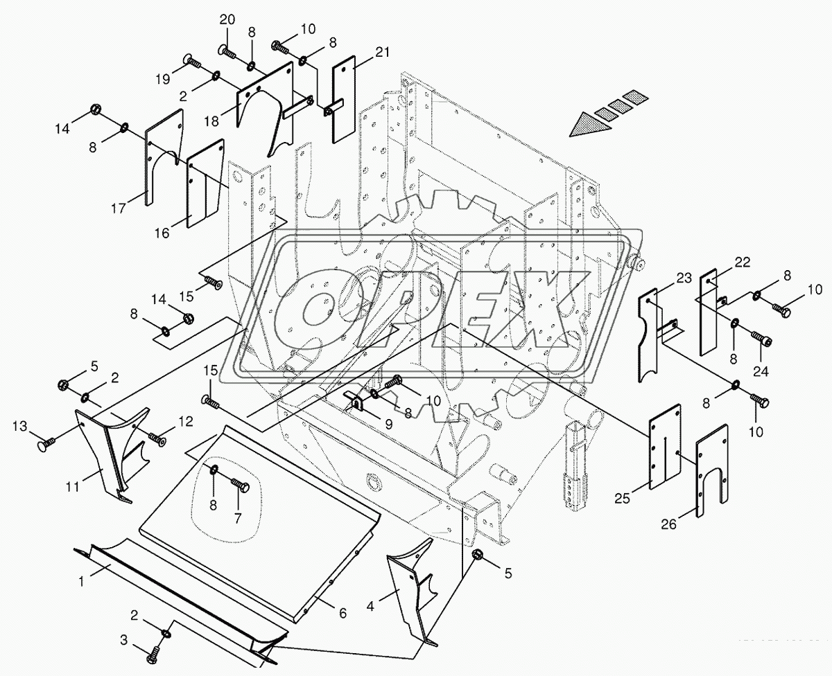 Grain collecting plate/slotted cover