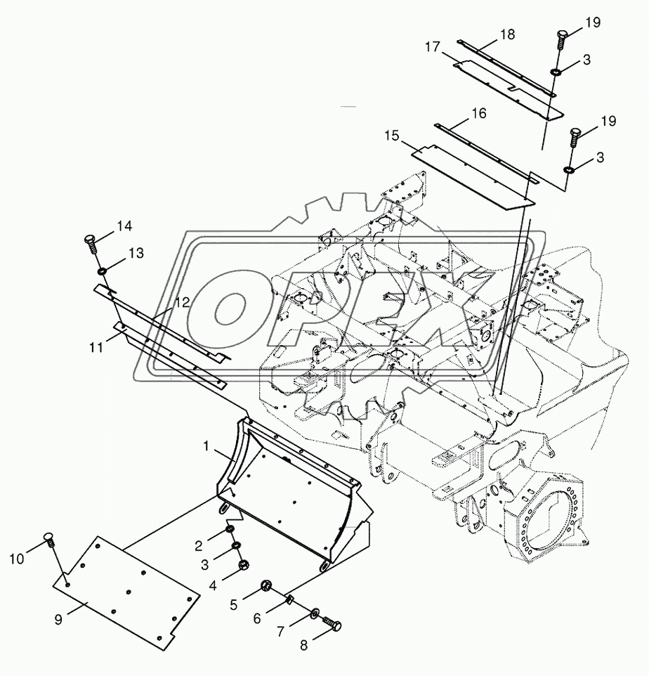 Transfer channel-not spring-mounted