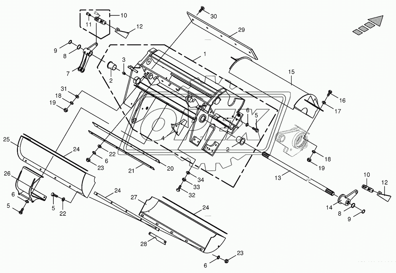 Cracker housing-mounting parts