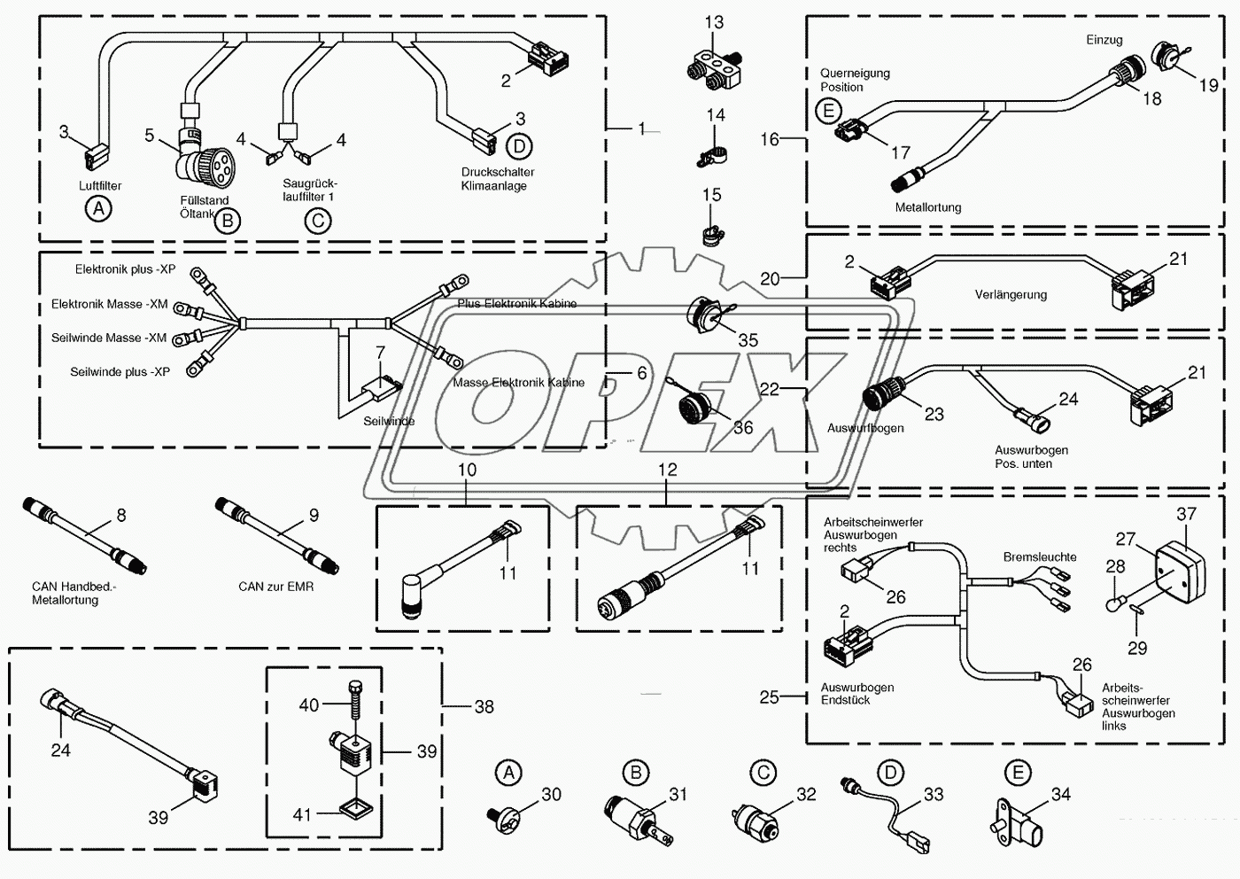 Several wiring looms 2