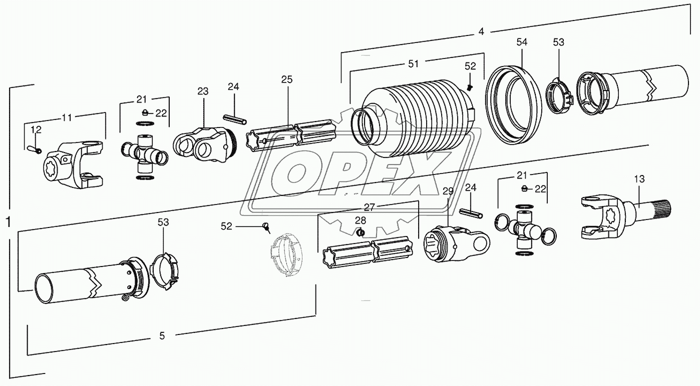 P.T.O shafts-roller drive