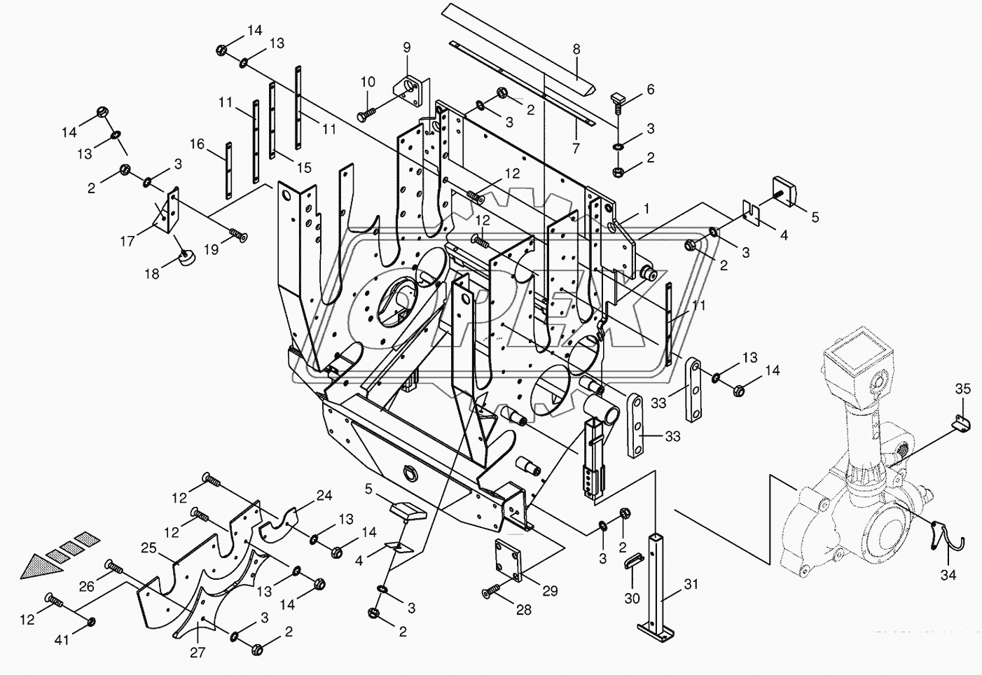 Feeder Housing with support foot