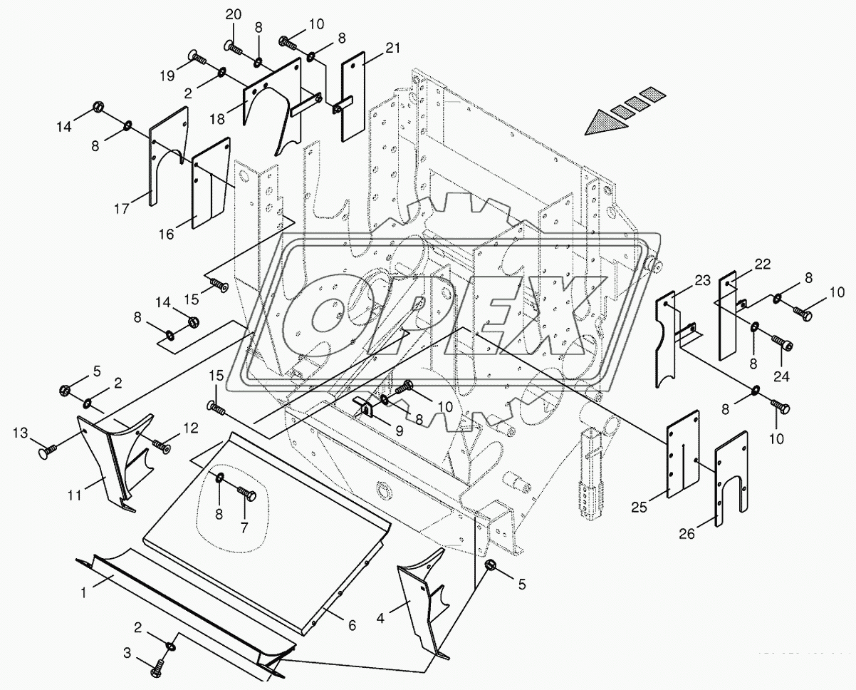 Grain collecting plate/slotted cover