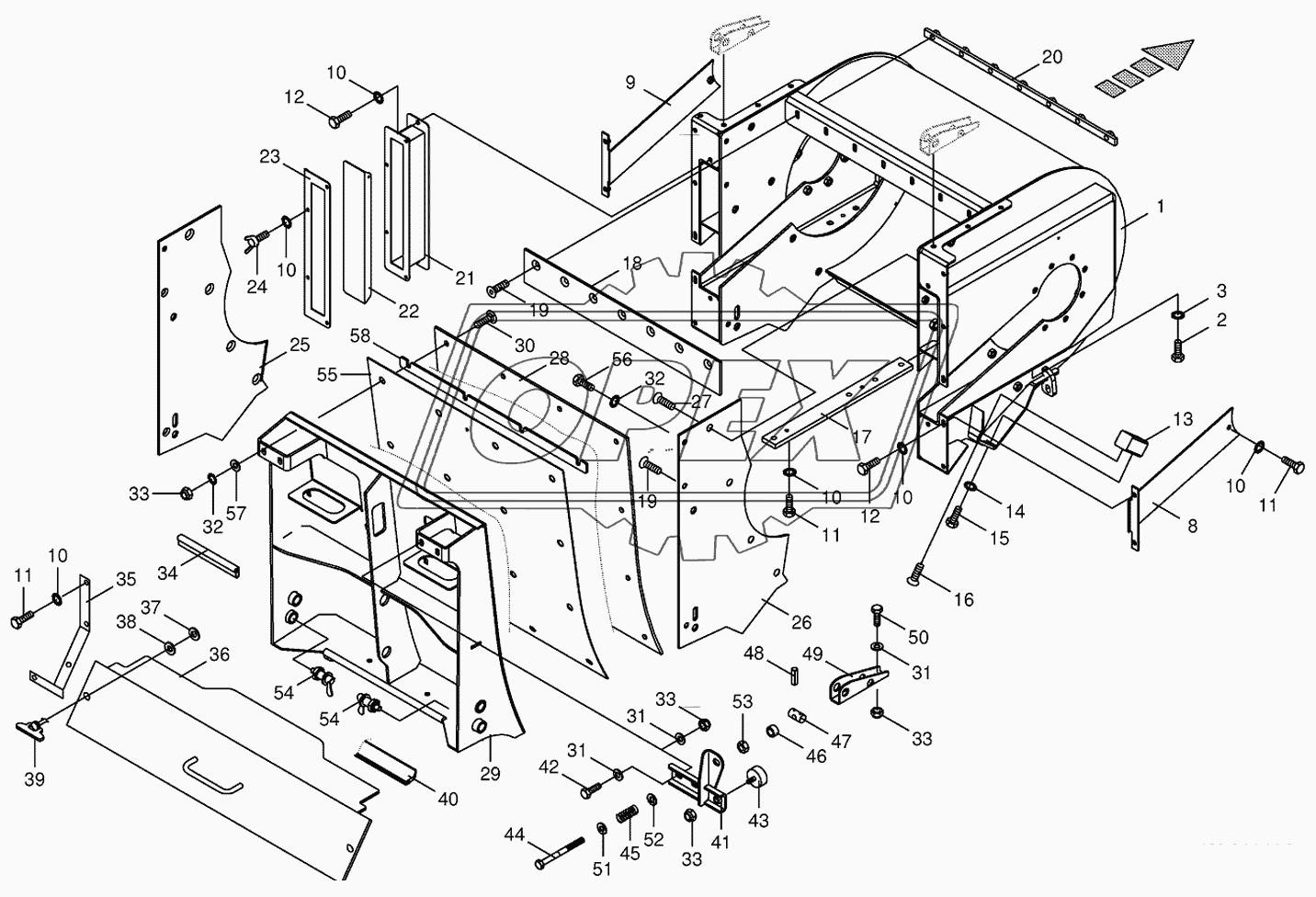 Discharge accelerator housinge-spring-mounted