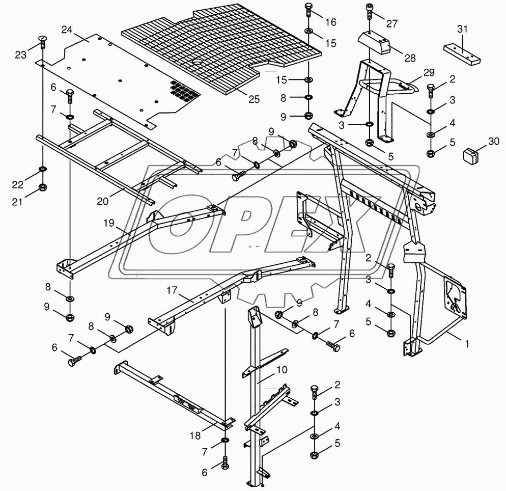 Panelling frame/Cladding-back top