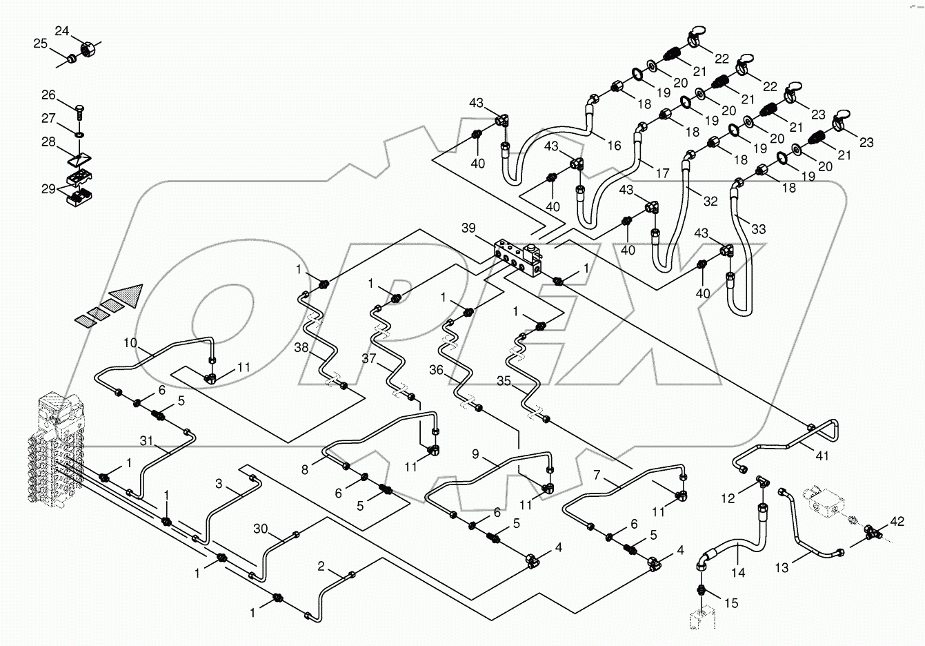 Hydraulics - front attachment