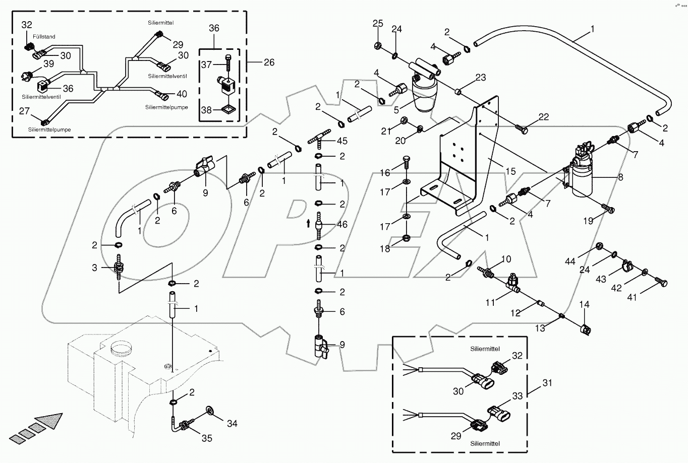 Silage agent system / Wiring harness