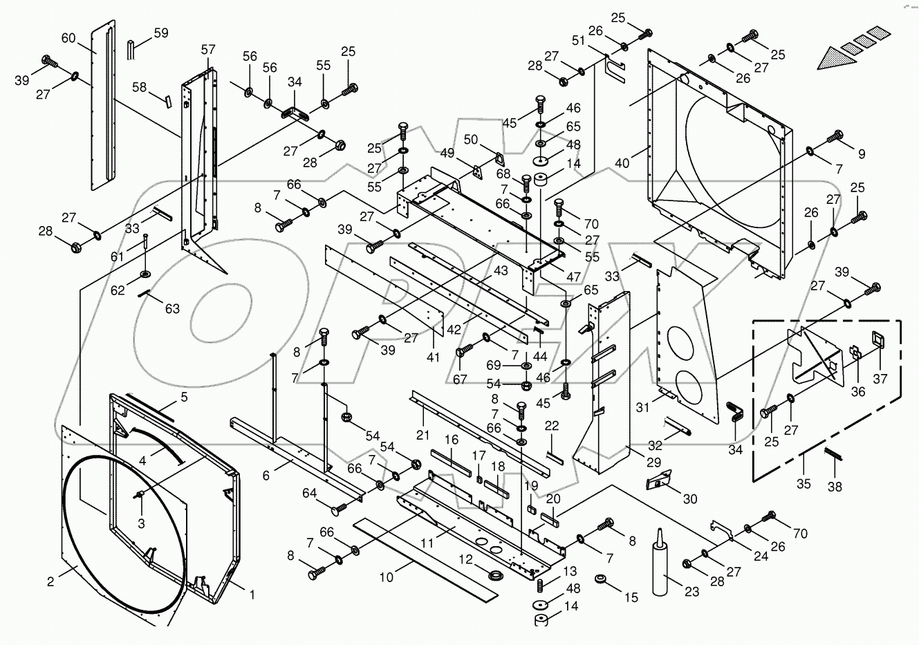 Radiator frame / radiator door