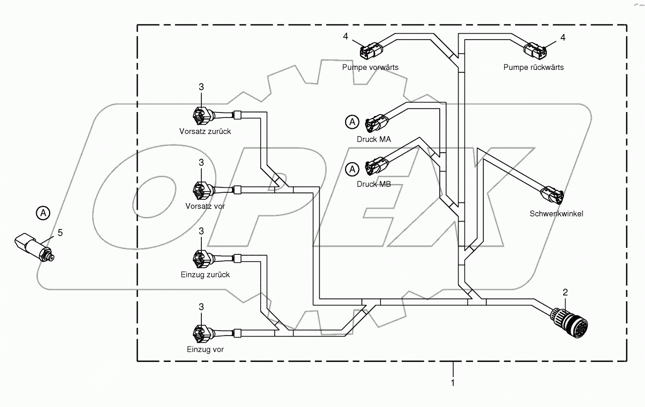 Wiring loom - hydraulic pumps