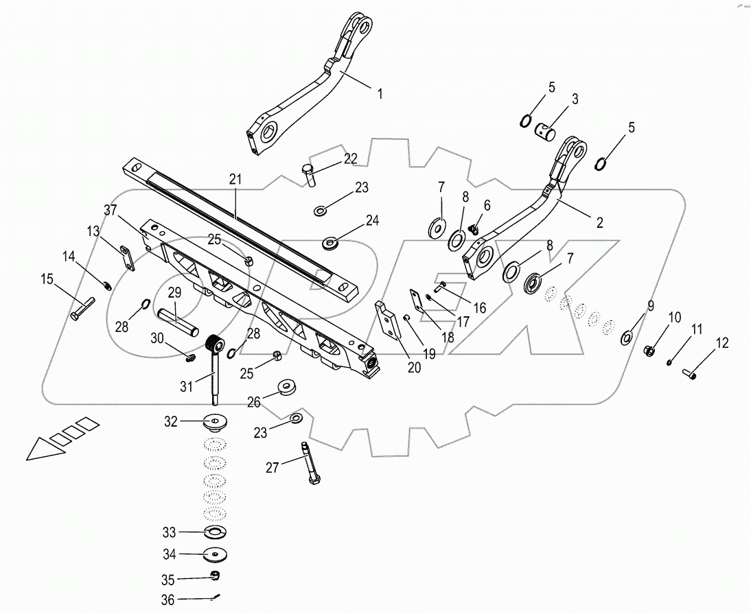 Shear bar adjustment