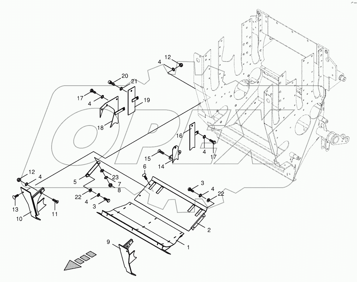 Grain collecting plate / slotted cover