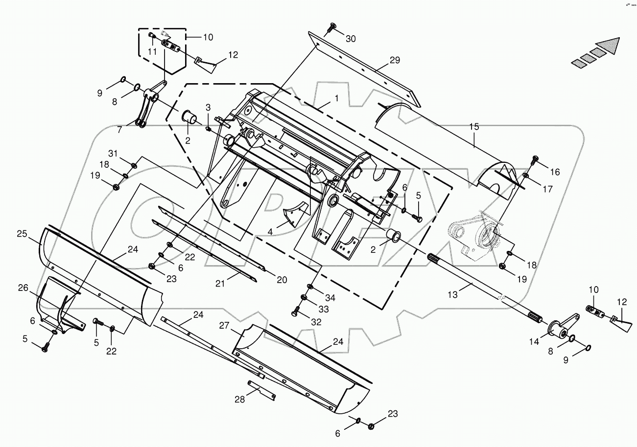 Cracker housing - mounting parts -spring-mounted