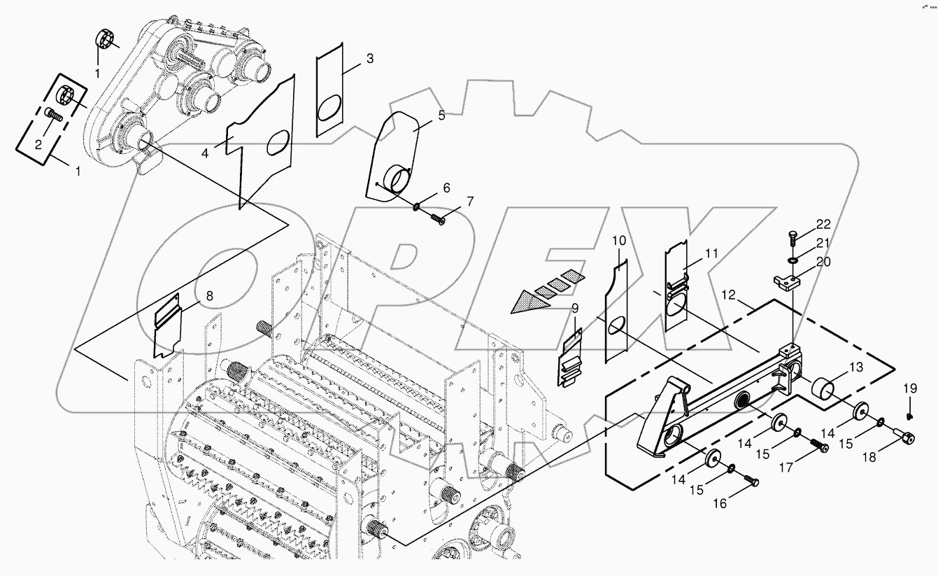 Top feed roller bearing
