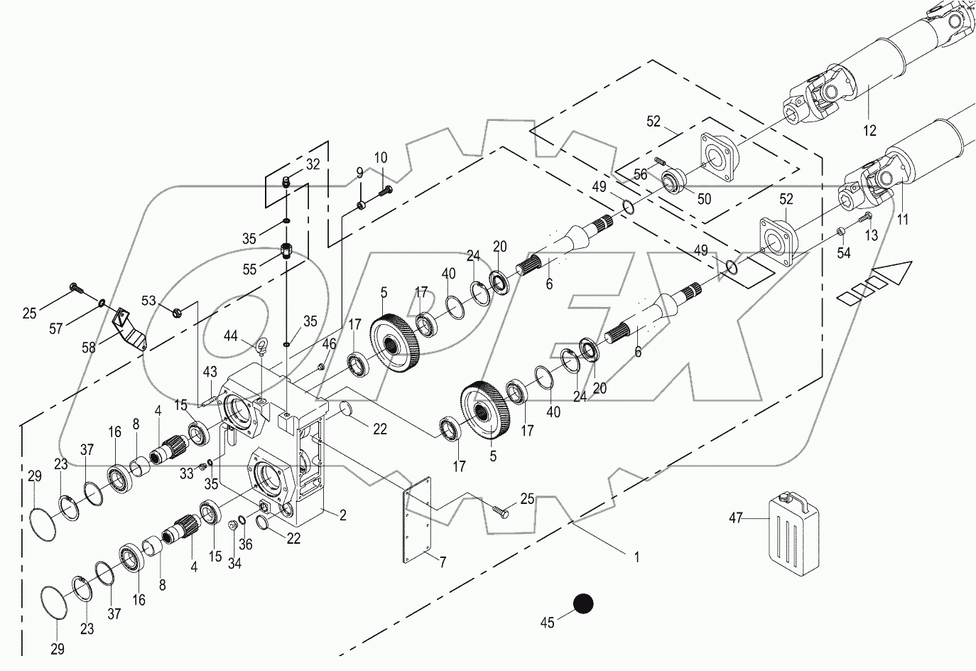 Auxiliary gearbox / Drive