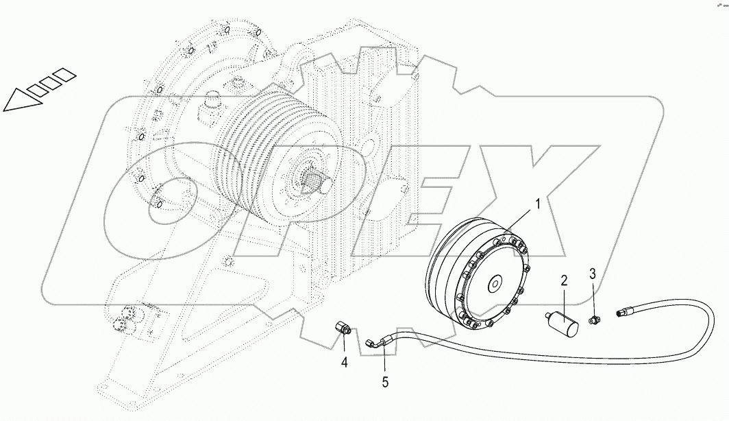 Hydraulic four-surface clutch