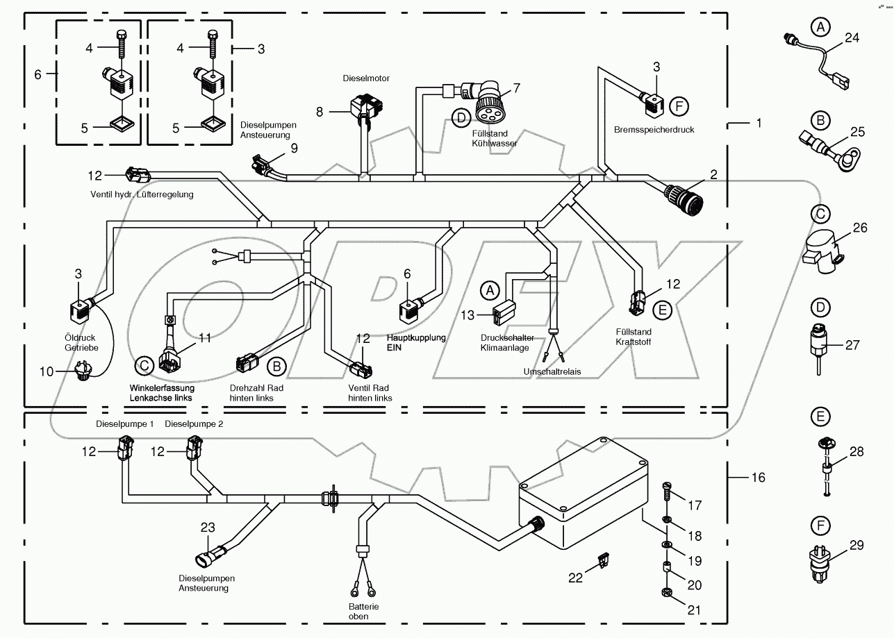 Wiring Harness-engine/diesel pumps