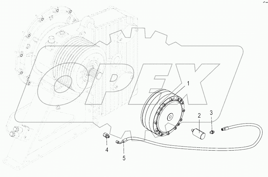 Hydraulic four-surface clutch