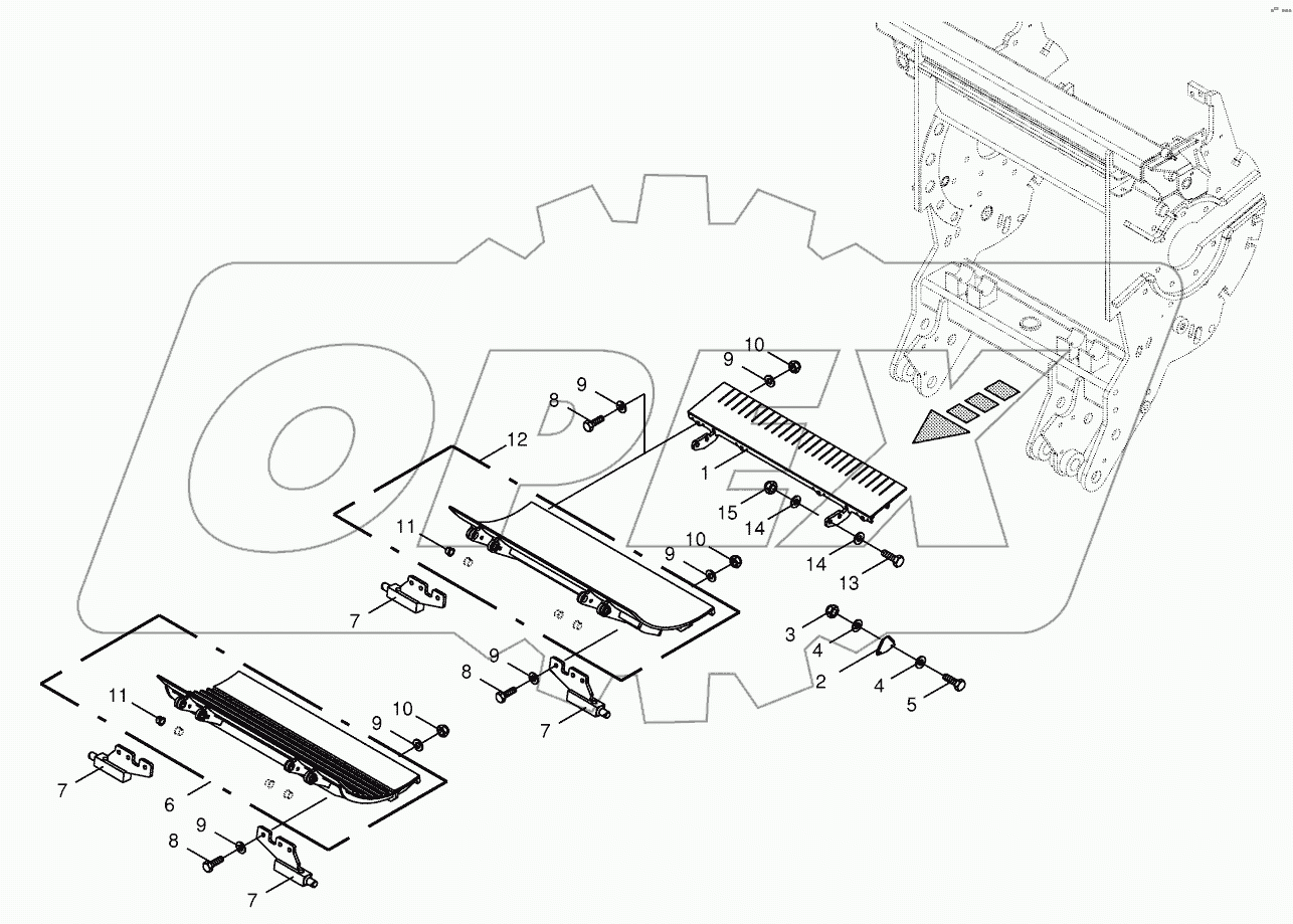 Husk/friction ground-spring-mounted