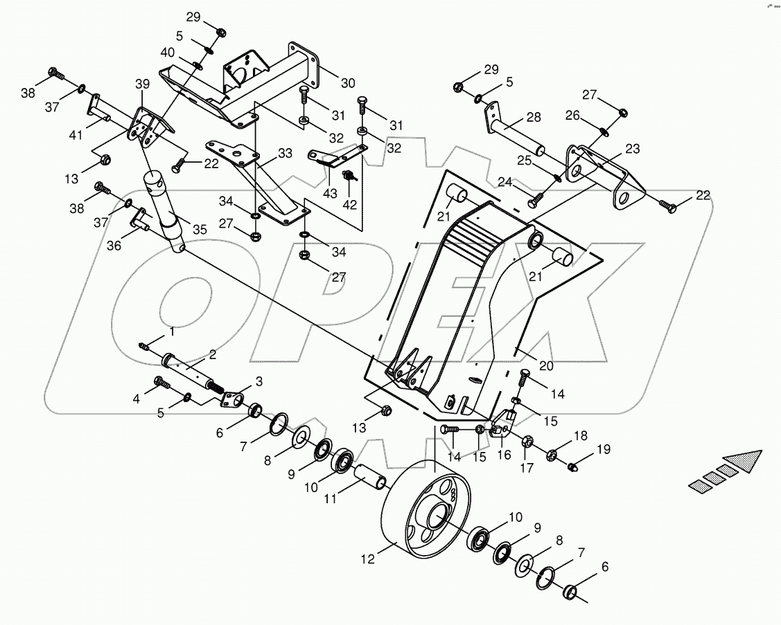 Tensioning device-main drive