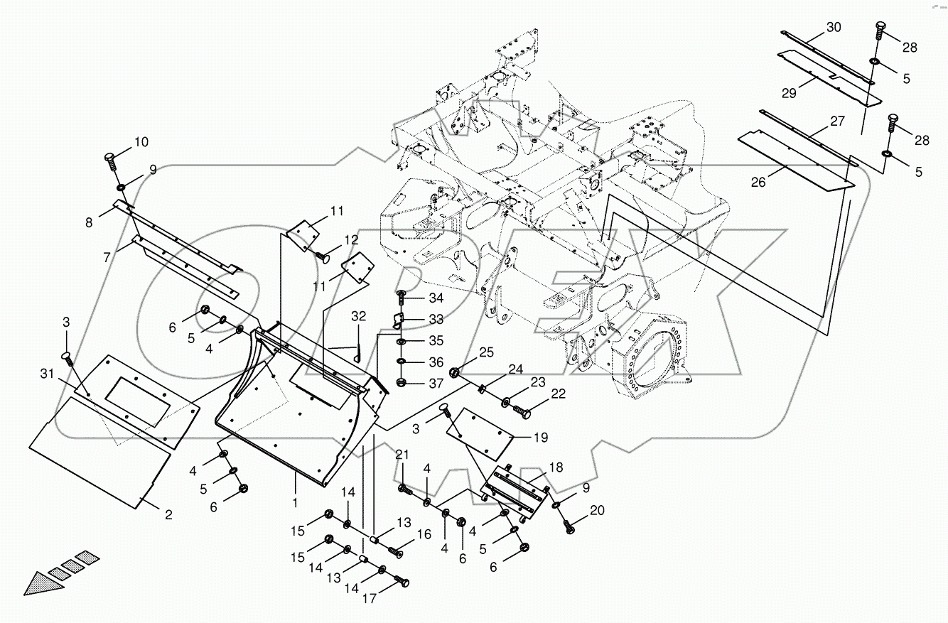 Transfer channel-spring-mounted