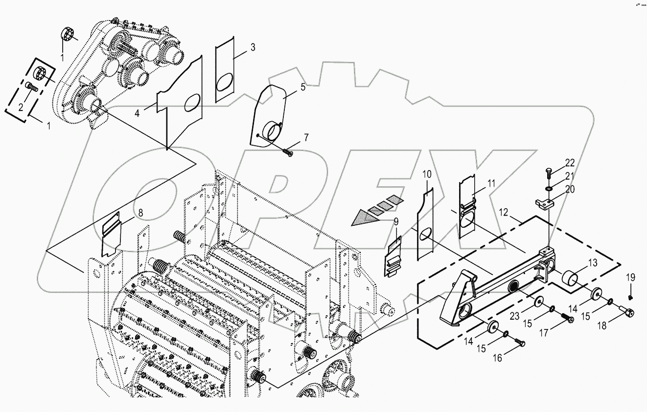 Top feed roller bearing