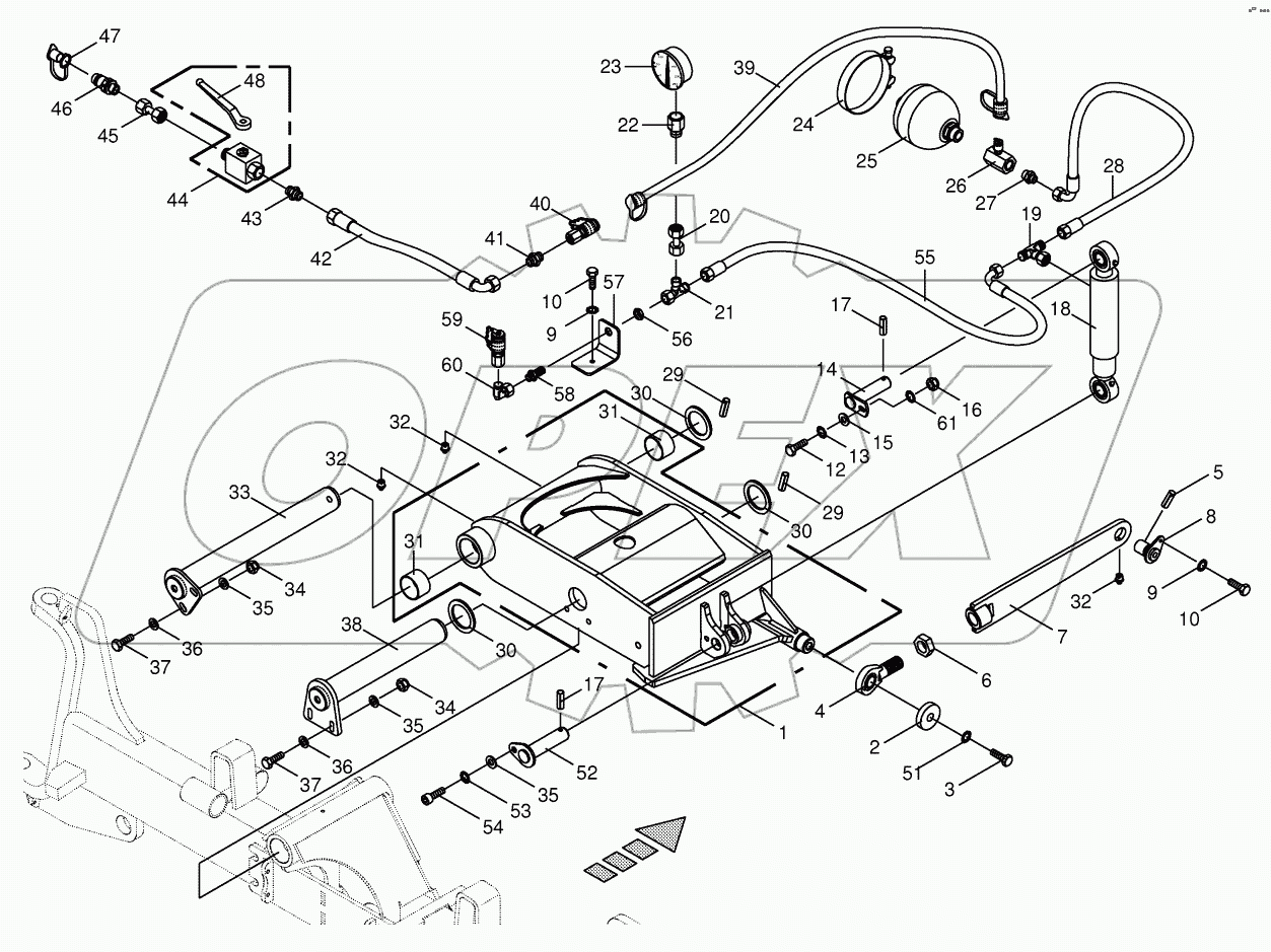 Steering axle rocker arm