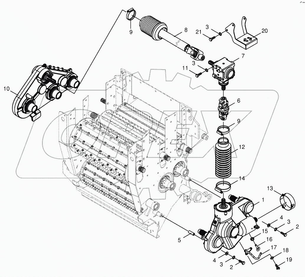 Drive - feed rollers