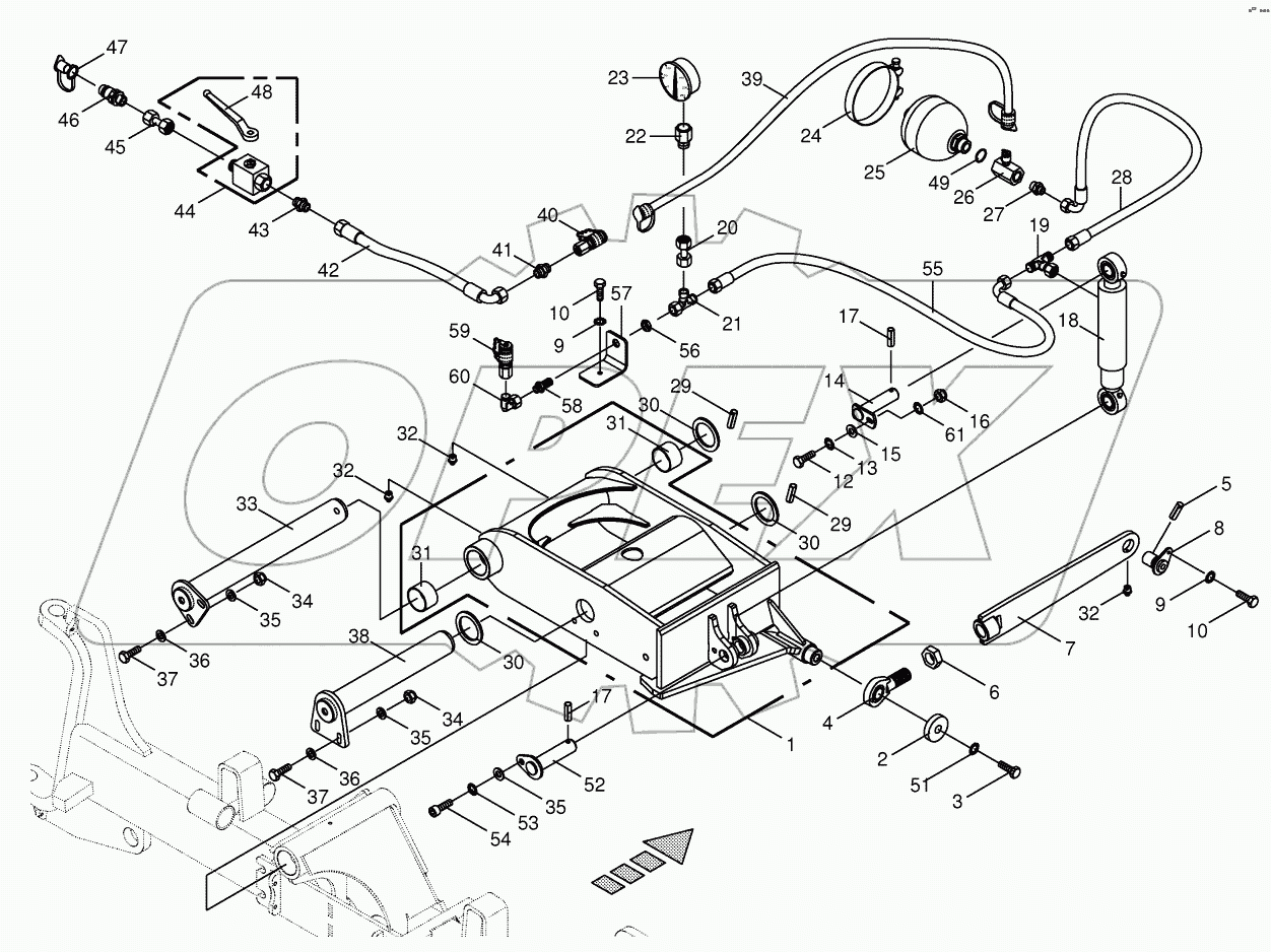 Steering axle rocker arm