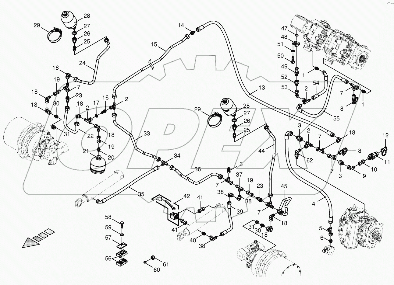 Charge pressure line - part 1 853001 - 879000