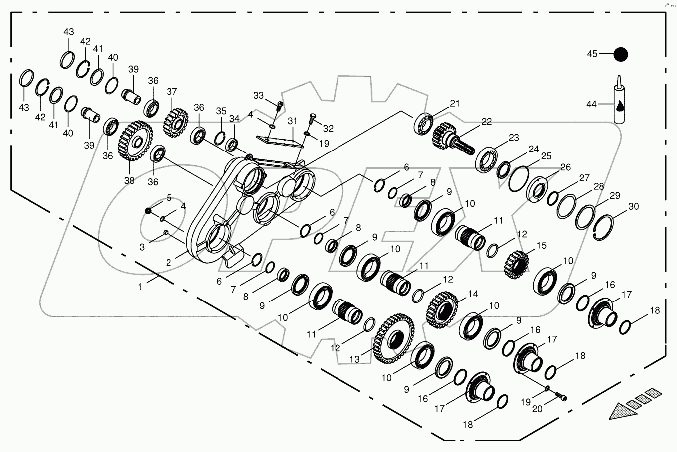 Top roller gearbox 833001 - 863427