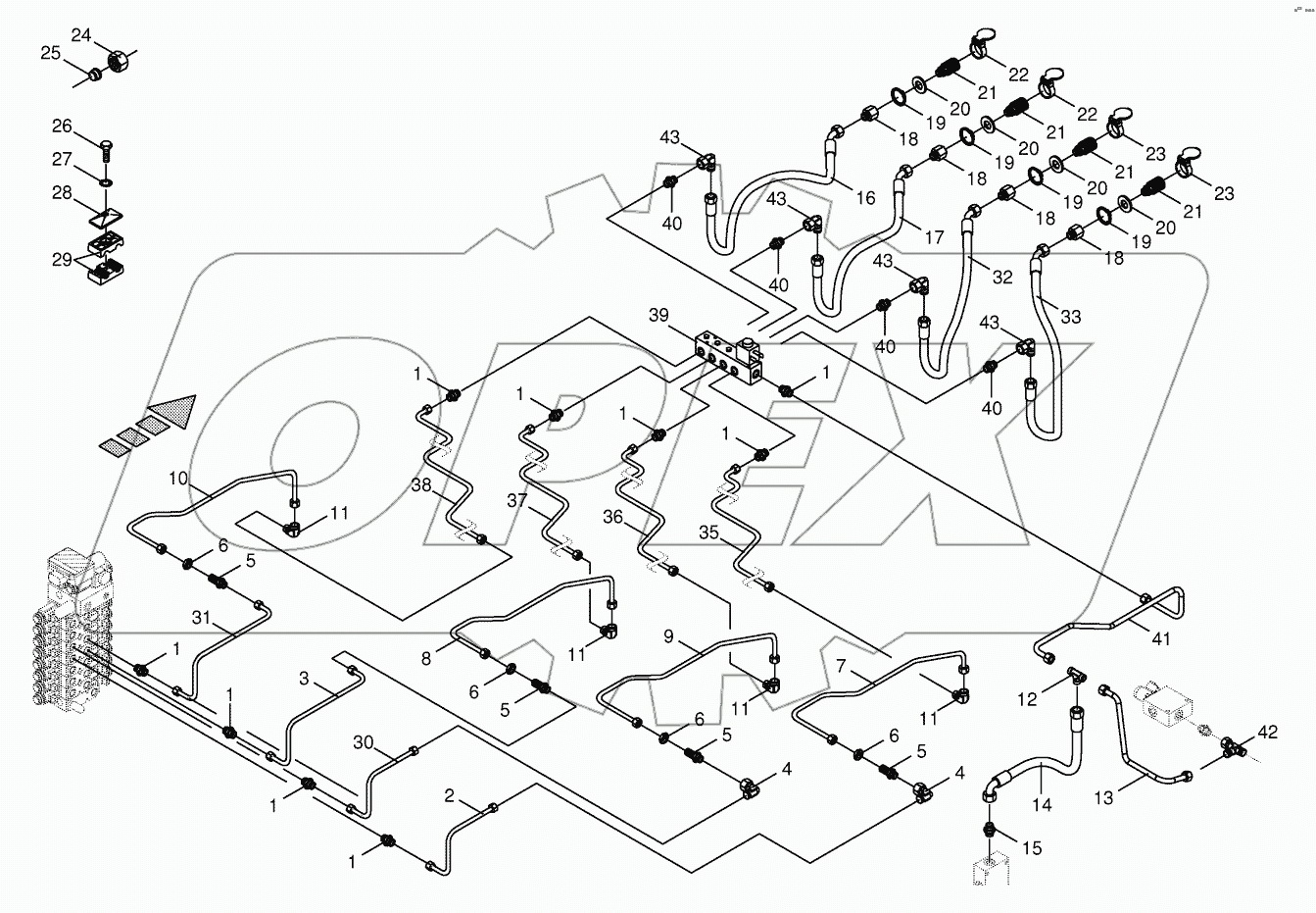 Hydraulics - front attachment