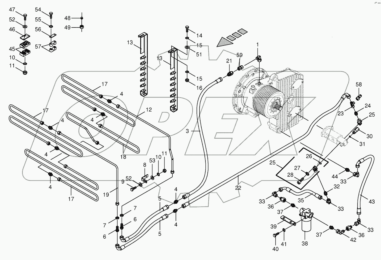 Gear oil cooler 833001 - 853000