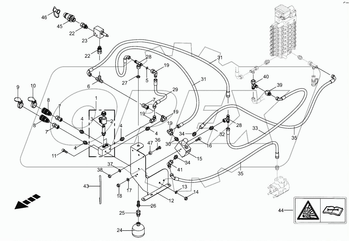 Hydraulic panel - additional axis