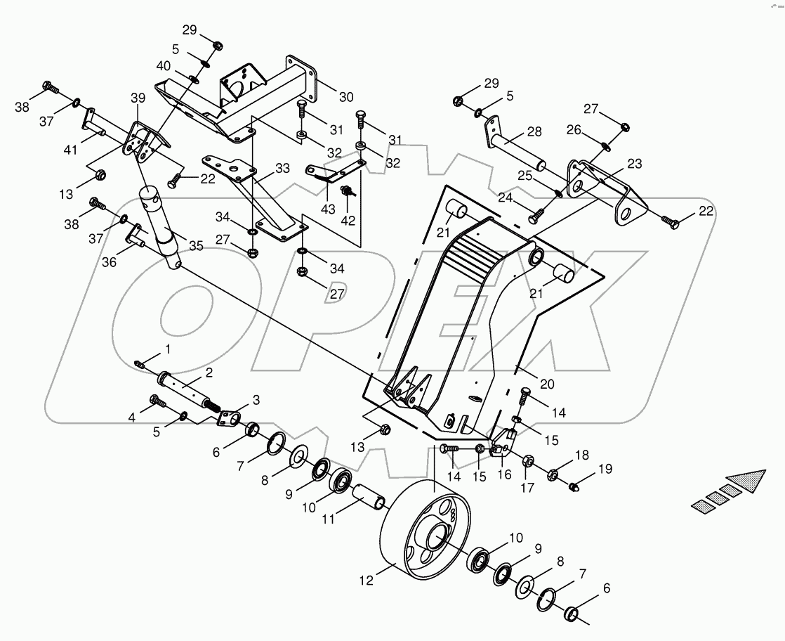 Tensioning device- main drive