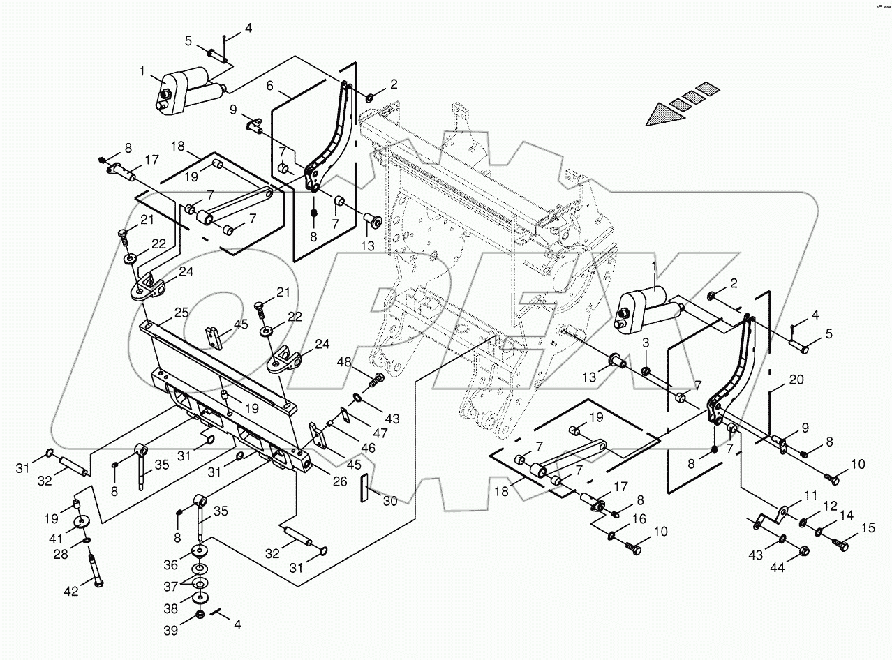 Shear bar adjustment 833001 - 874835