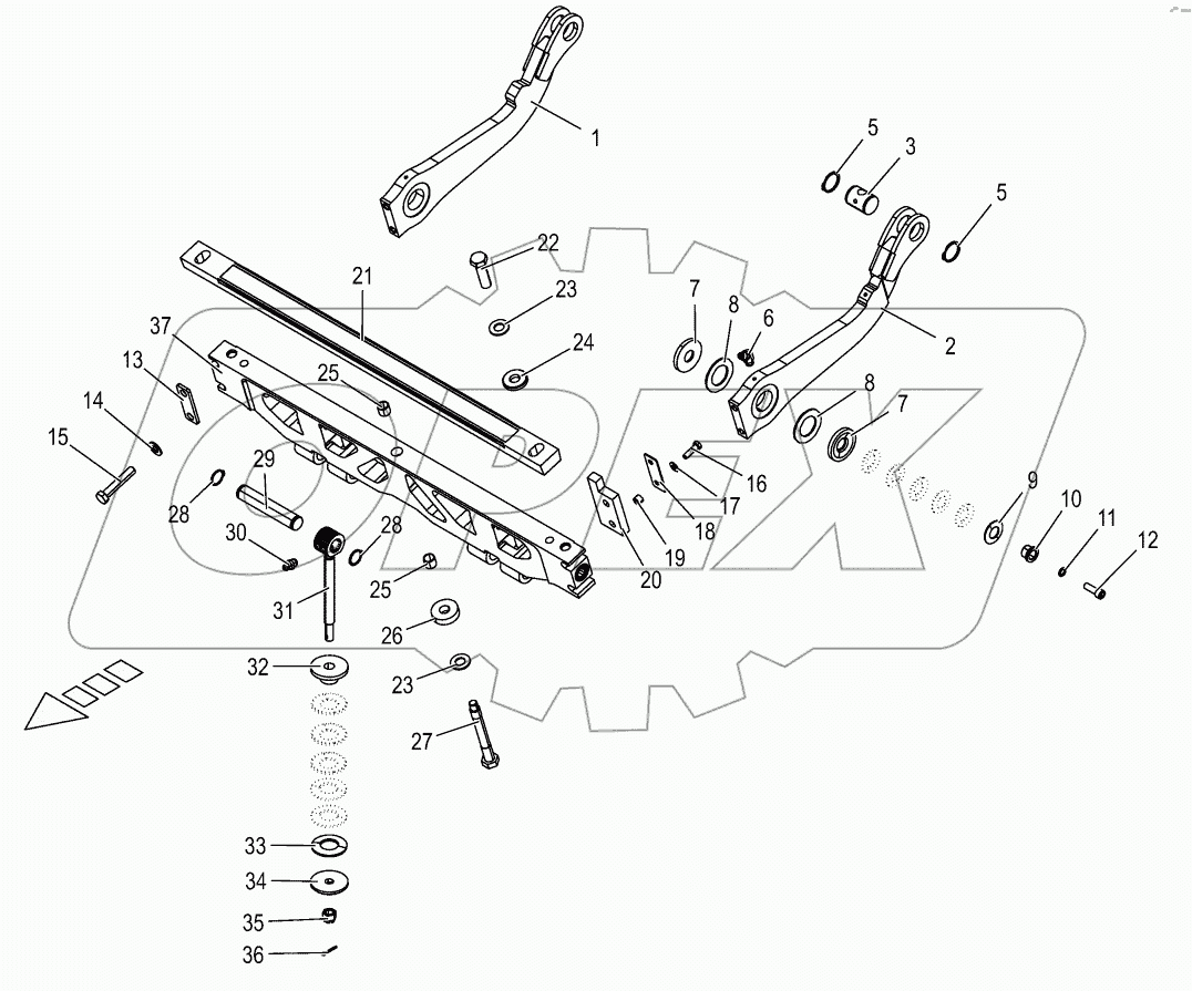 Shear bar adjustment 874836 - 879000