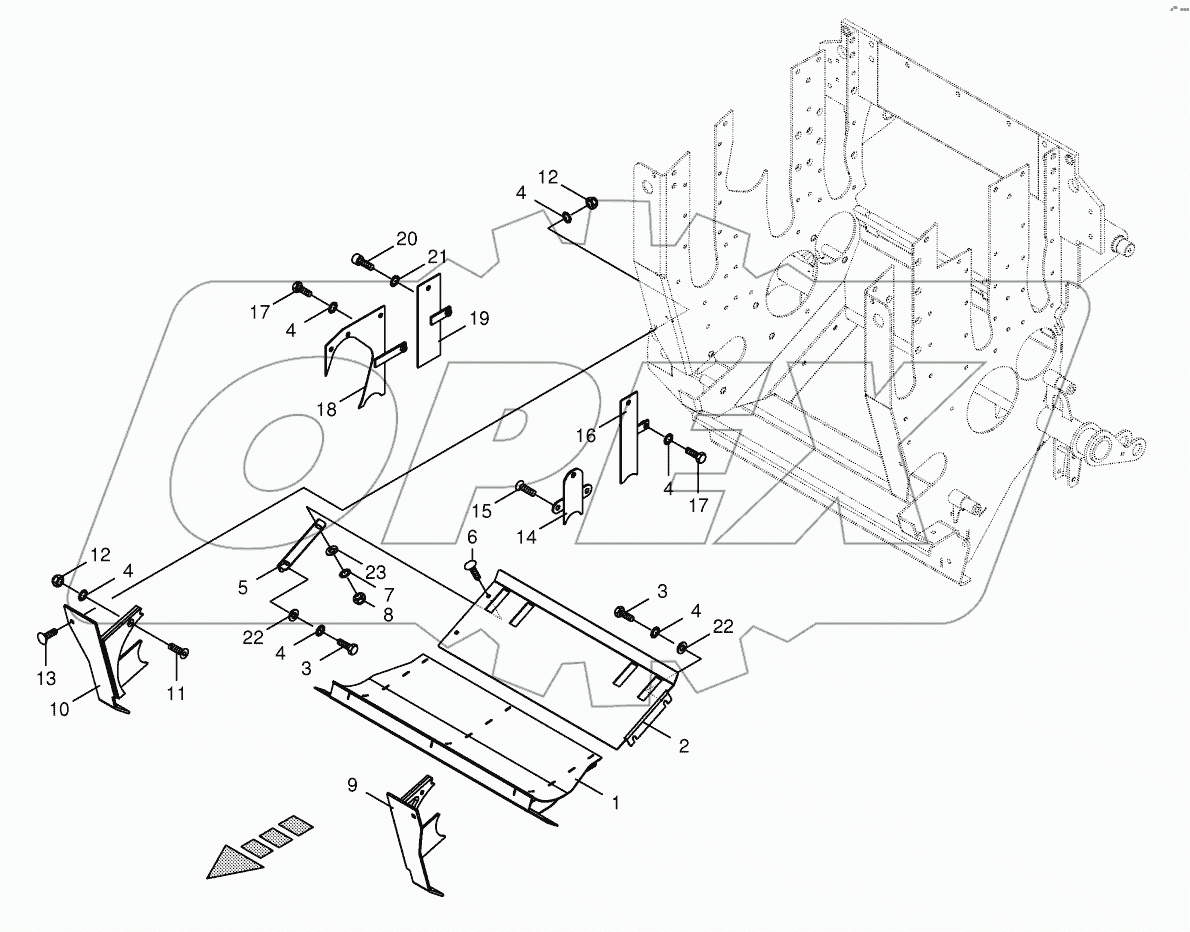 Grain collecting plate / slotted cover