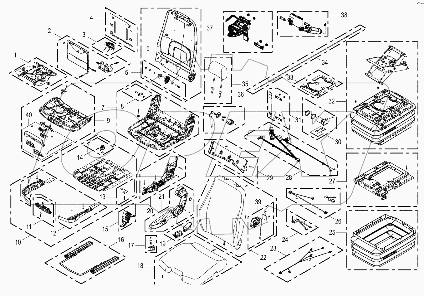 Wear parts - driver's seat -activo