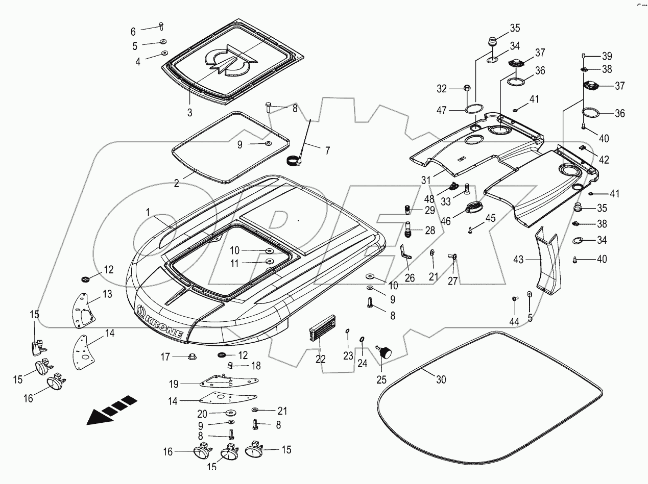Cab - roof 853001 - 879000