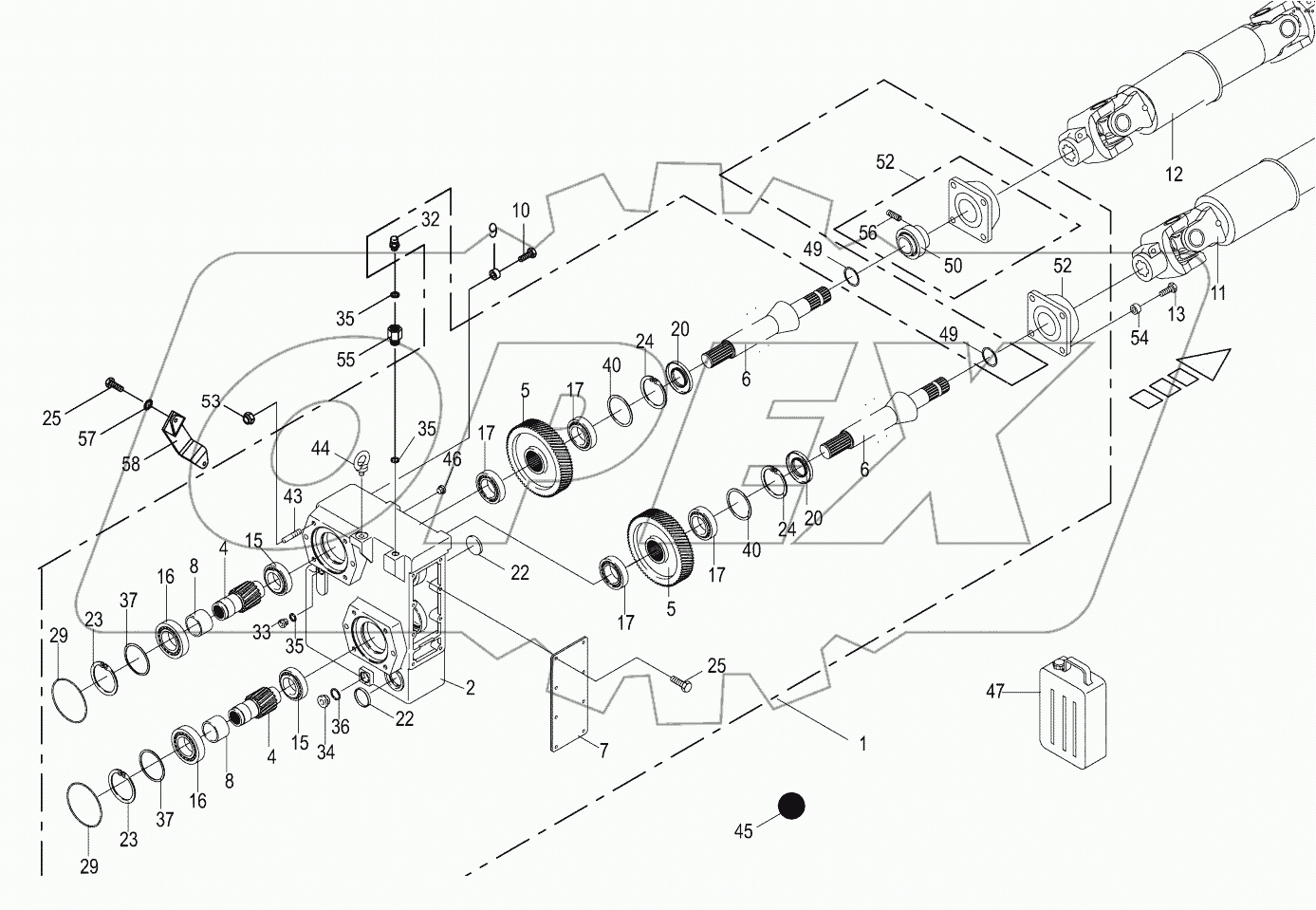 Auxiliary gearbox / Drive