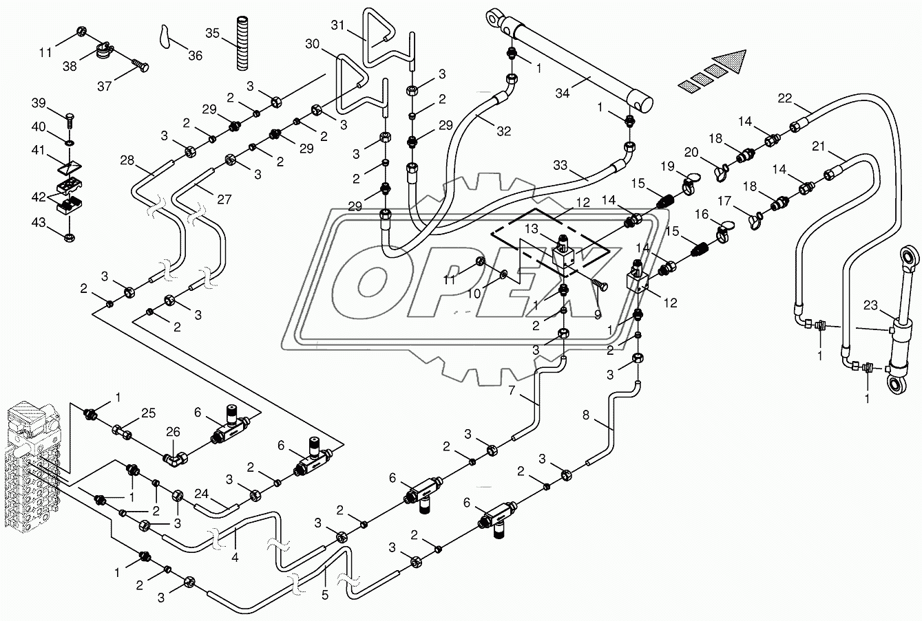 Hydraulics-sharpening device/transv. ground following