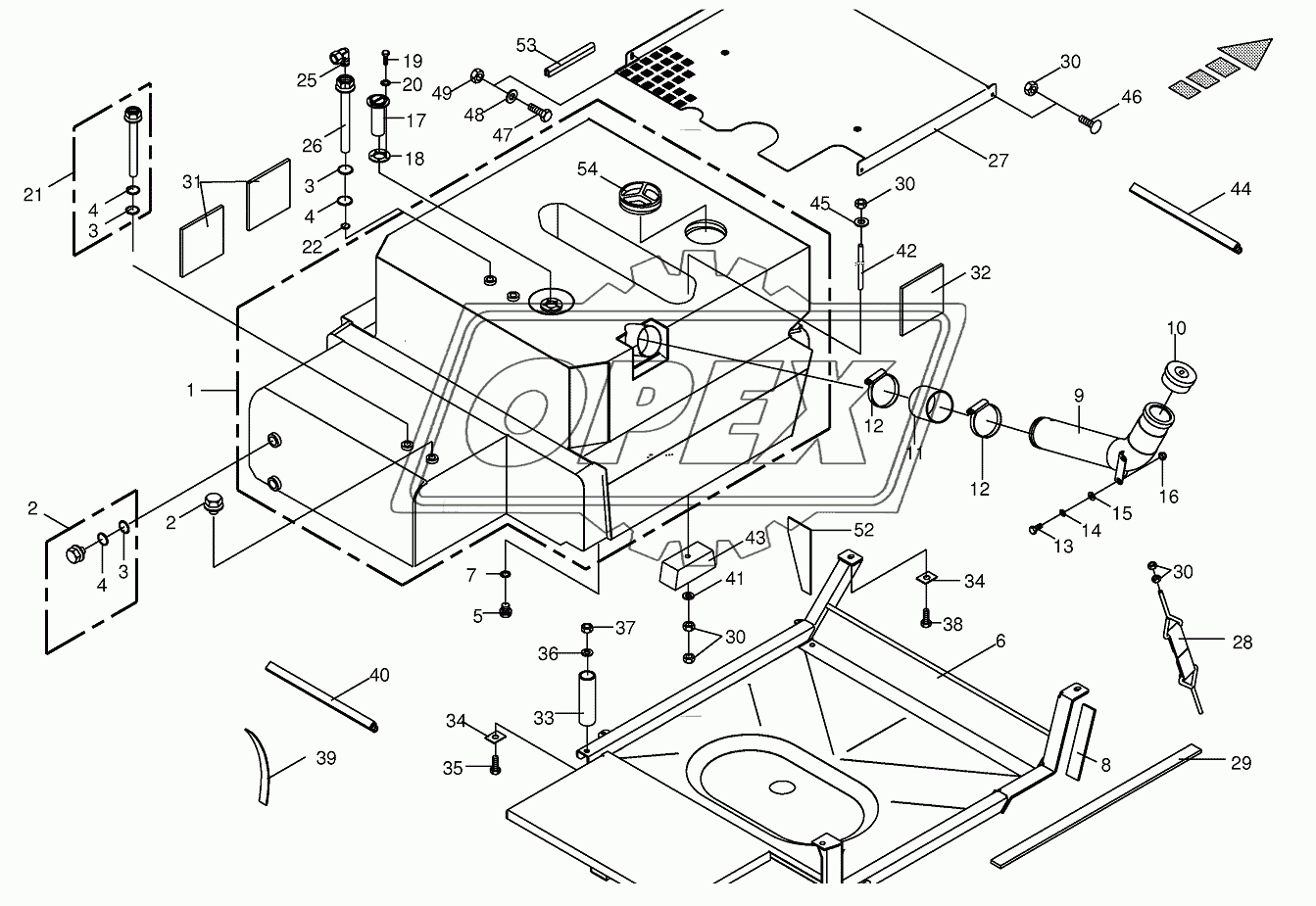 Diesel fuel tank