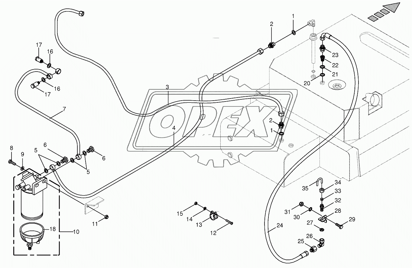 Diesel fuel pipe