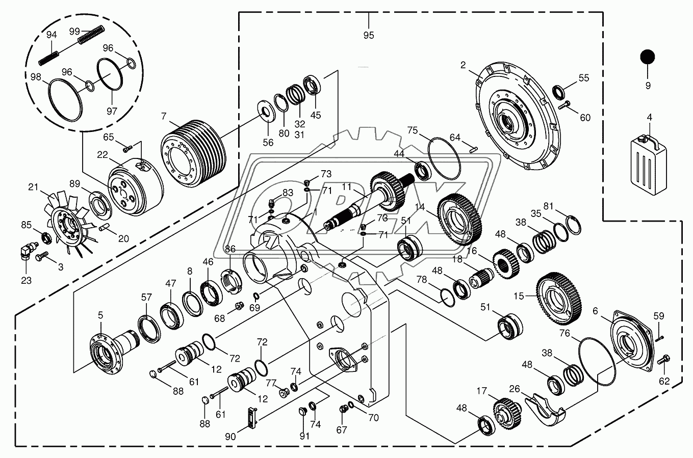 Motor output gear