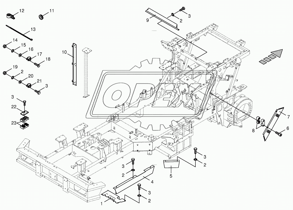 Wiring harness fastening