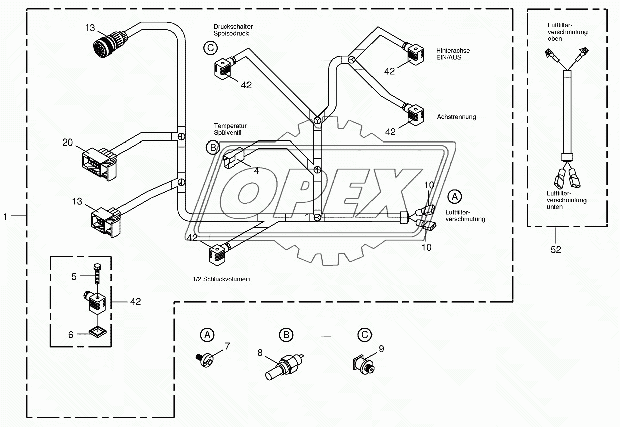 Wiring loom SD1,sensors,senders