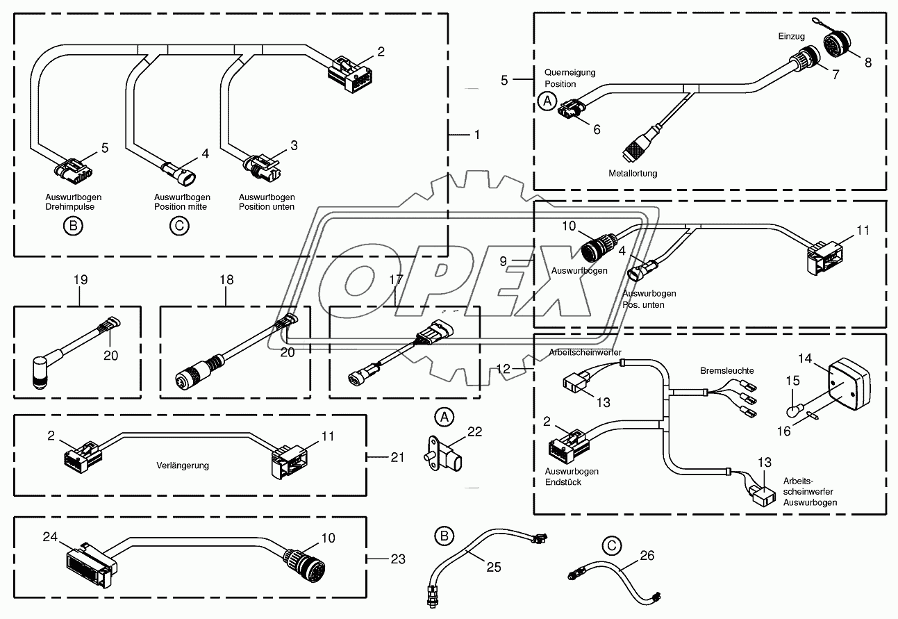 Several wiring looms 2