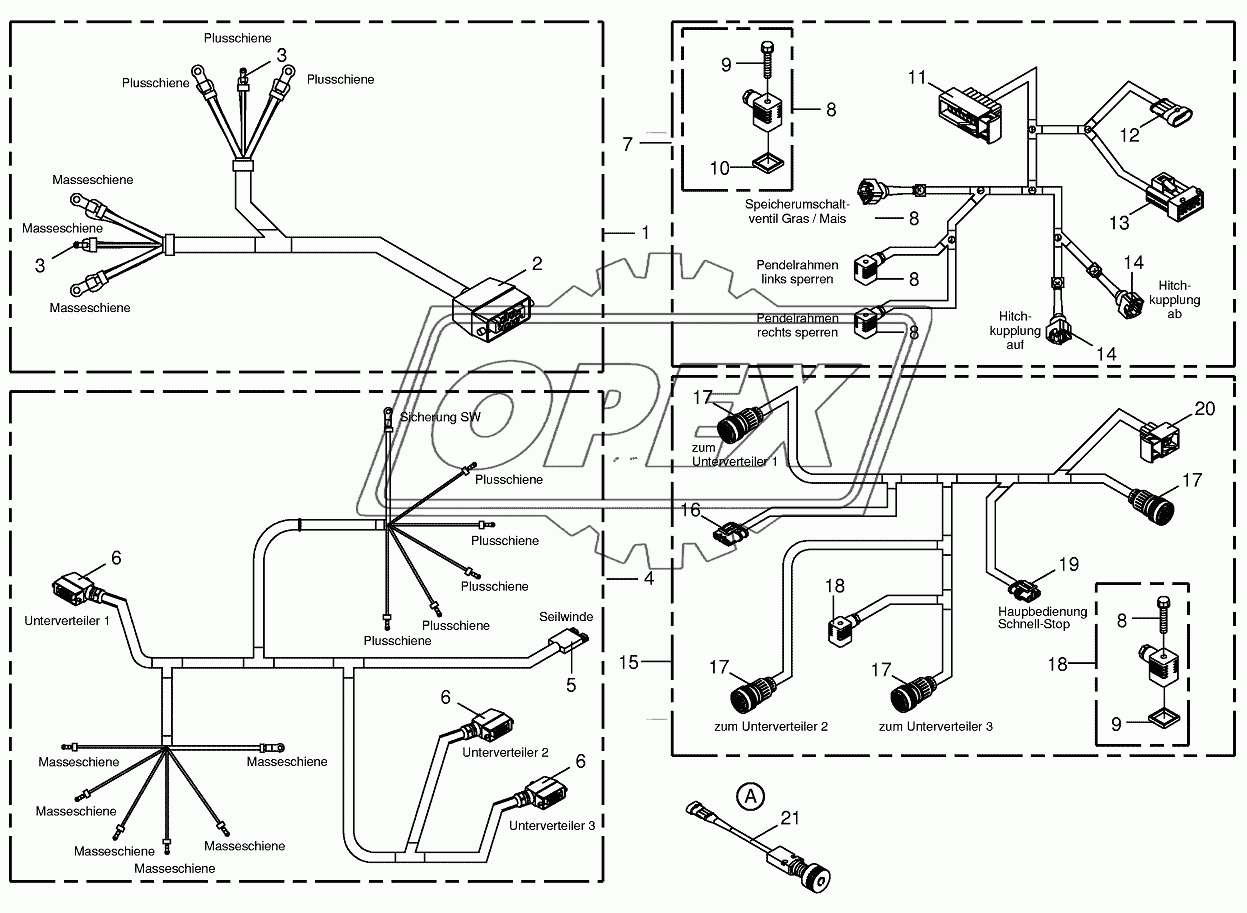 Several wiring looms 3